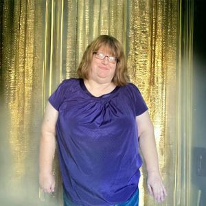 Mossimo | Short Sleeve Blouse | Purple | 24W/26W